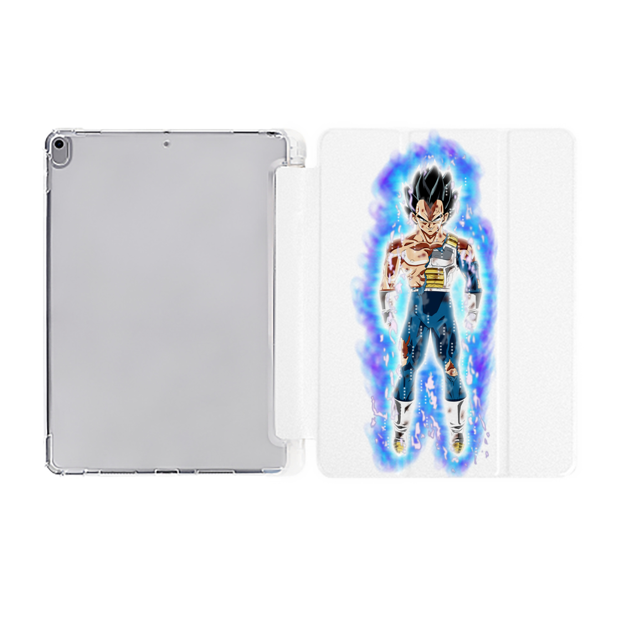 （画像用） ドラゴンボール ベジータ四世（Bejīta Yonsei）DRAGON BALL Vegeta IV IPad ケース ペン収納付き 三つ折りスタンド PUレザー×シリコン 対応機種9.5/10.5/10.9インチ